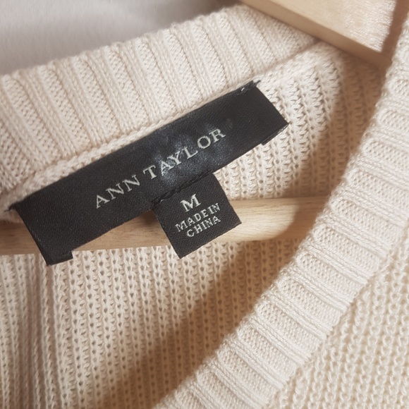 Ann Taylor Lace-Sleeved Sweater Dress - Picture 6 of 8